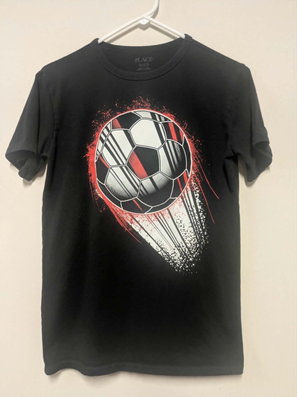 The Children's Place Black Soccer Graphic Tee Shirt Youth XXL 16